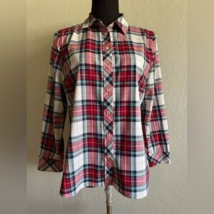 Talbots plaid shirt
